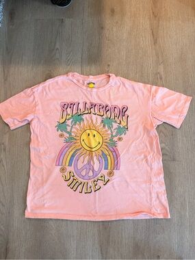 Billabong Pink Sun & Rainbow Graphic Tee